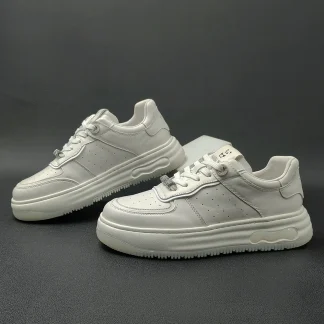 Men Fashion Breathable Leather Casual Sneakers