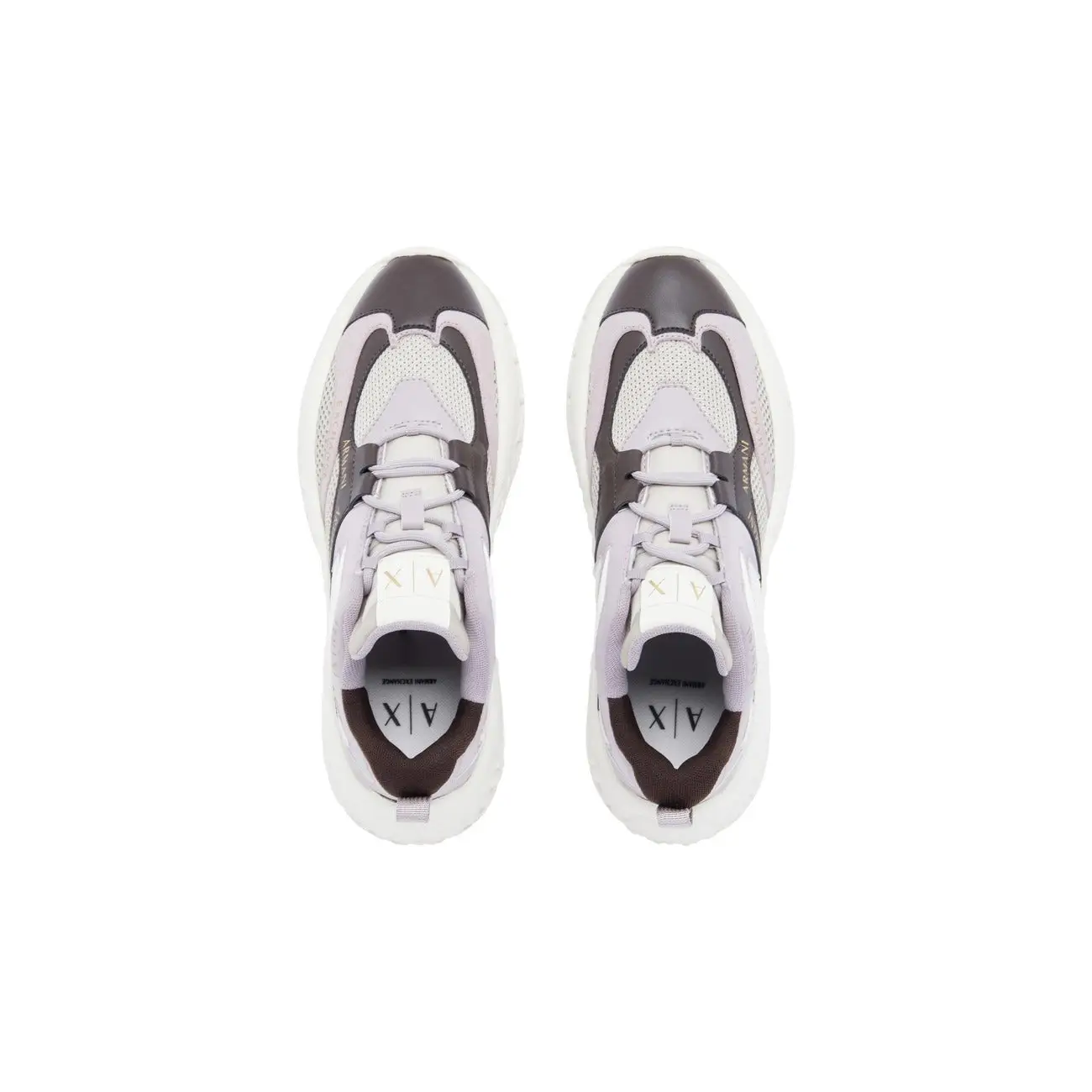 Armani Exchange Chaussures à enfiler pour femmes Sneakers Polyuréthane lilas – Image 3