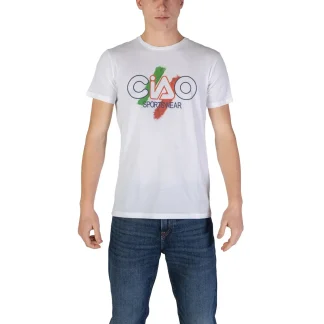 Bonjour Vêtements de Sport Homme T-Shirt Blanc Coton Col Rond