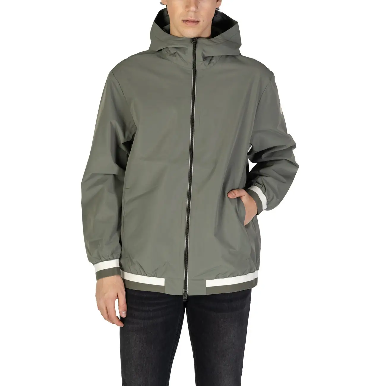 Blazer vert à capuche et col roulé Replay pour homme – Image 3