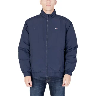 Veste zippée en nylon bleue pour hommes Tommy Hilfiger Jeans DM0DM17238